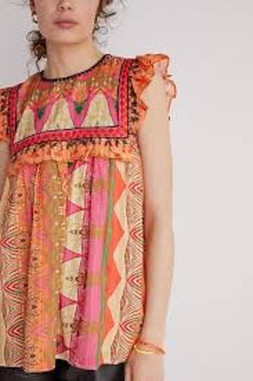 Siddhartha Bansal Anthropologie Sanya Ruffled Blouse